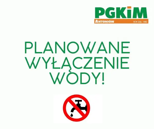 Planowane wyłączenie wody w Biestrzynniku 26 sierpnia