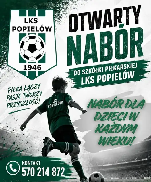 Rusza nabór do szkółki piłkarskiej LKS Popielów – dołącz do drużyny!