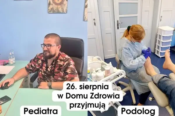 Pediatra i podolog w Domu Zdrowia w środę 26 sierpnia