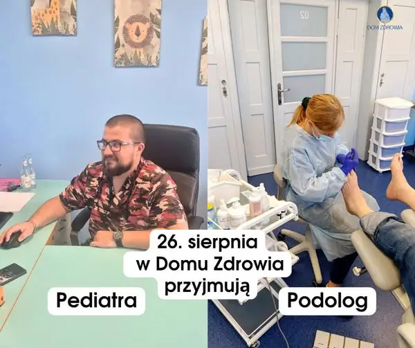 Pediatra i podolog w Domu Zdrowia w środę 26 sierpnia