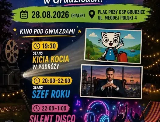 Kino pod Gwiazdami w Grudzicach – pożegnanie wakacji z OSP