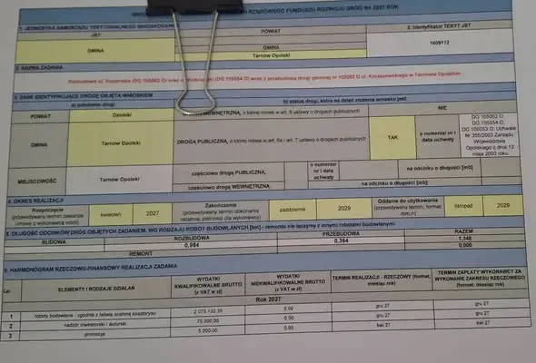 Gmina Tarnów Opolski składa wnioski o dofinansowanie dróg – przebudowa i remonty w planach