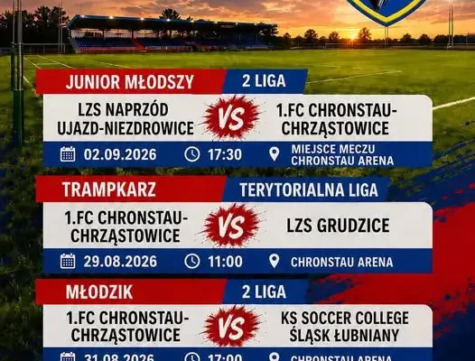 Weekend pełen piłkarskich emocji – młodzieżowe drużyny 1. FC Chronstau wracają do gry