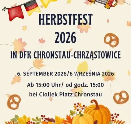 Herbstfest w Chrząstowicach: Święto Jesieni już we wrześniu