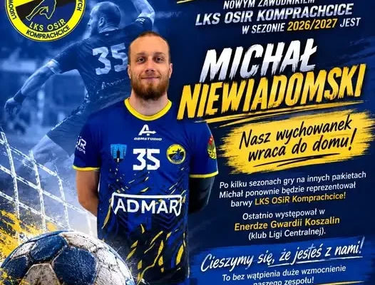Michał Niewiadomski wraca do LKS OSiR Komprachcice