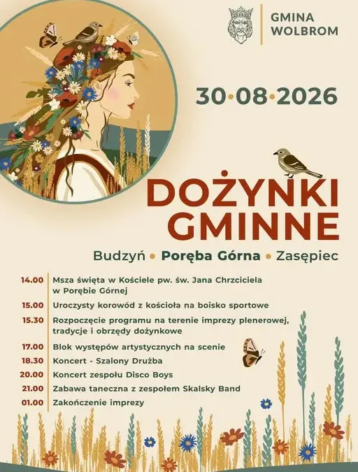 Dożynki Gminne 2026 w Porębie Górnej – święto plonów już w niedzielę
