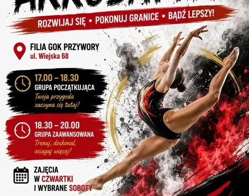 Zapisy na zajęcia akrobatyczne w Przyworach – rok kulturalny 2026/2027