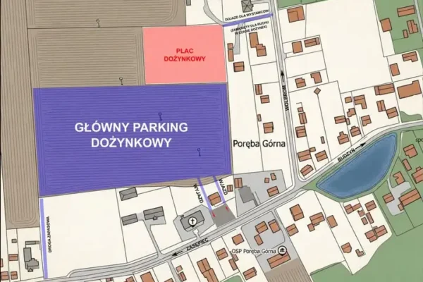 Dożynki Gminne w Porębie Górnej: organizacja ruchu i parkingi