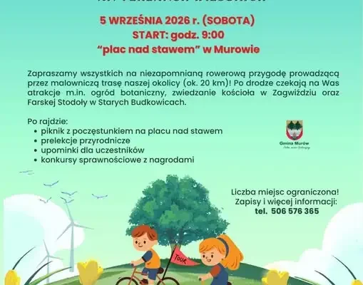 Gmina Murów partnerem projektu „Żyjąca Stobrawska Wstęga” – zaprasza na rajd rowerowy