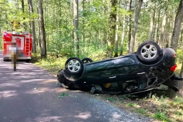 Dachowanie Renault na trasie Dębska Kuźnia – Niwki