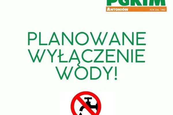 Planowane wyłączenie wody w Szczedrzyku – 2 września 2026
