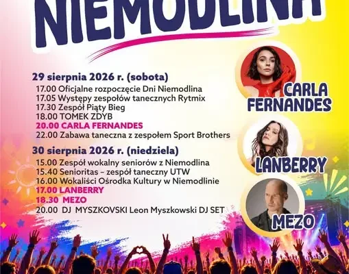 Dni Niemodlina 2026: Weekend pełen muzyki i tanecznych rytmów