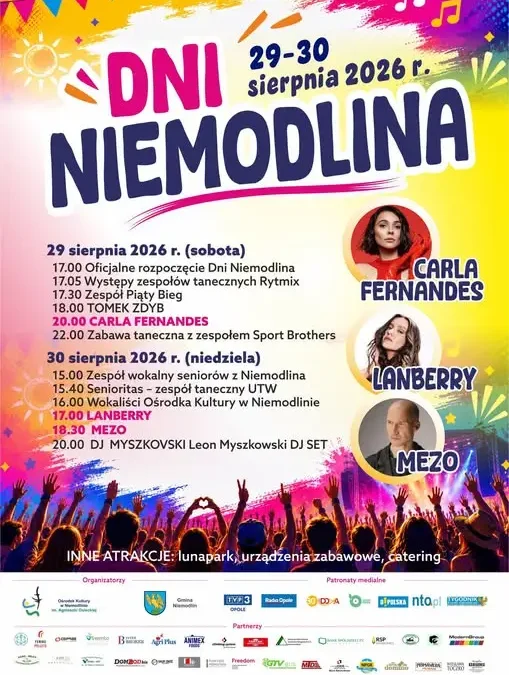Dni Niemodlina 2026: Weekend pełen muzyki i tanecznych rytmów