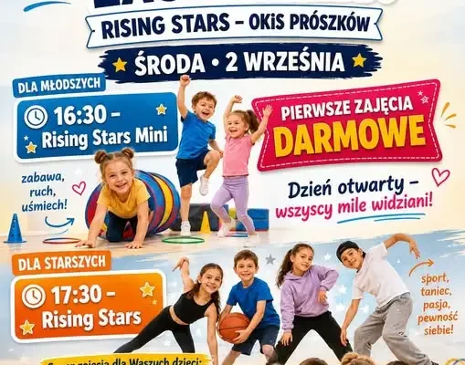 Rising Stars w Prószkowie: Dzień Otwarty już w środę 2 września