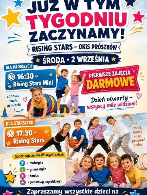 Rising Stars w Prószkowie: Dzień Otwarty już w środę 2 września
