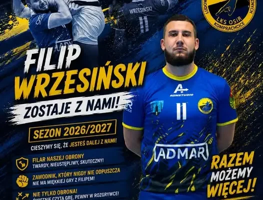 Filip Wrzesiński zostaje w LKS OSiR Komprachcice na kolejny sezon