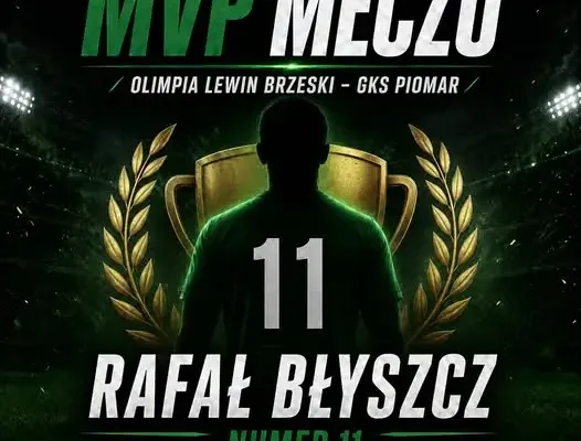 Rafał Błyszcz wybrany MVP meczu z Olimpią Lewin Brzeski