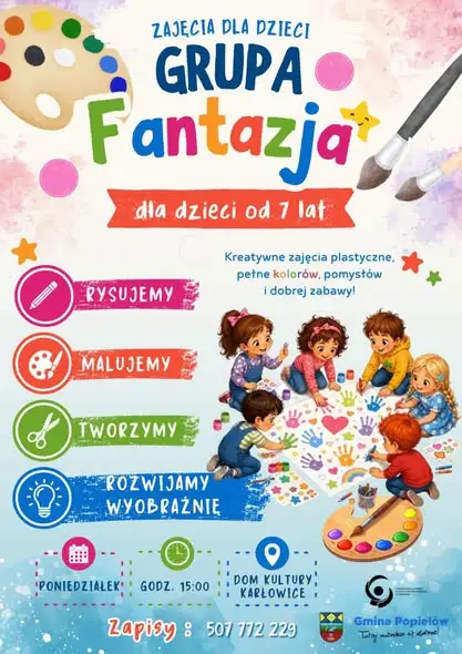 Zajęcia kreatywne dla dzieci i młodzieży w Popielowie, Karłowicach i Kaniowie