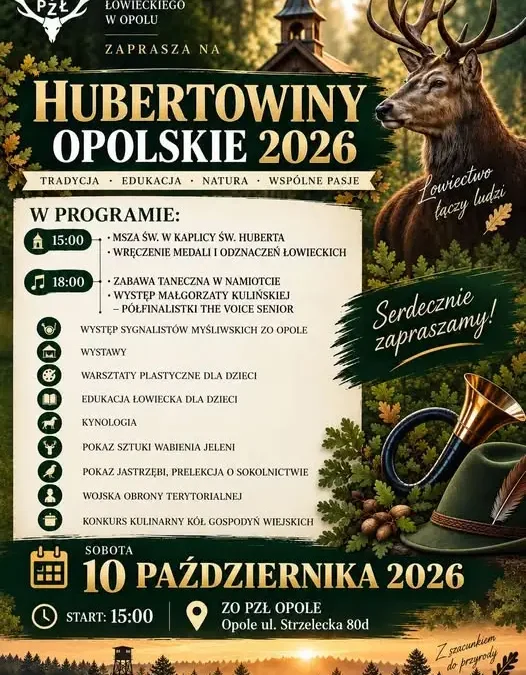 Hubertowiny Opolskie 2026 – 10 października w Opolu