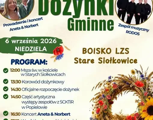Dożynki Gminne w Starych Siołkowicach: występy lokalnych zespołów i atrakcje dla całych rodzin