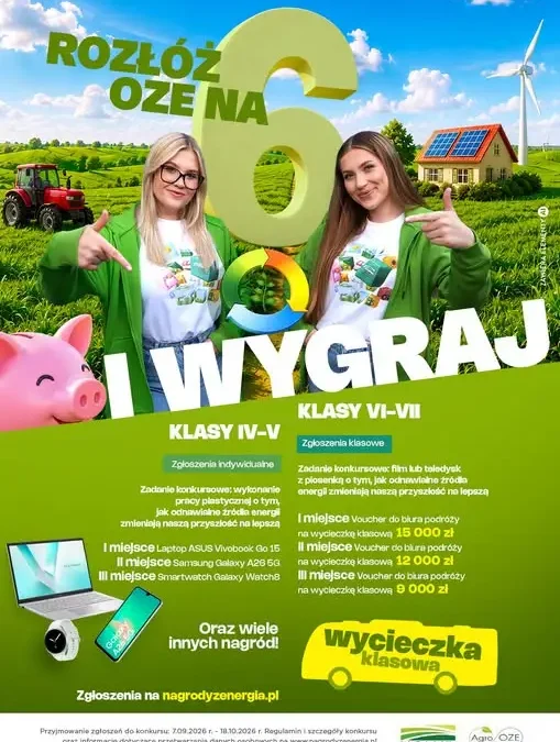 Konkurs „Energia z rolnictwa” – II edycja dla szkół podstawowych z gmin wiejskich