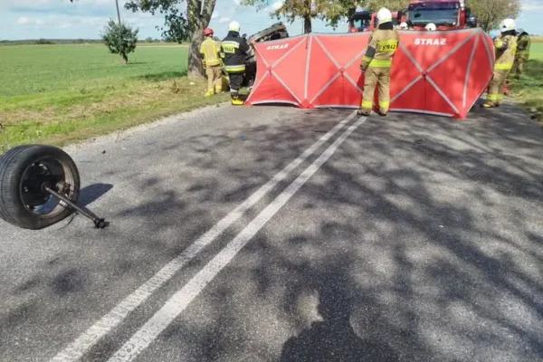 Tragiczny wypadek na DW454. Nie żyje 26-letni kierowca