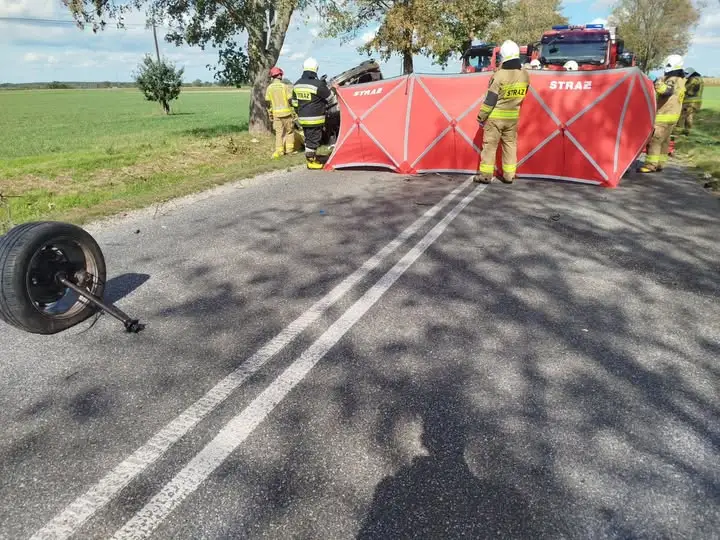 Tragiczny wypadek na DW454. Nie żyje 26-letni kierowca