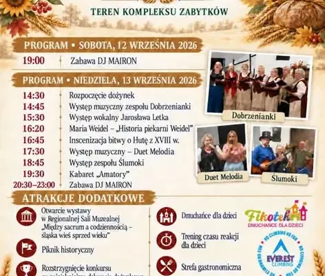 Weekend pełen wrażeń w Zagwiździu – zabawa taneczna, dożynki i piknik historyczny
