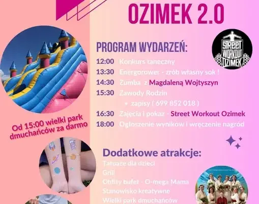Roztańczony Ozimek 2.0 – w sobotę dzień pełen atrakcji na obiektach MOSiR