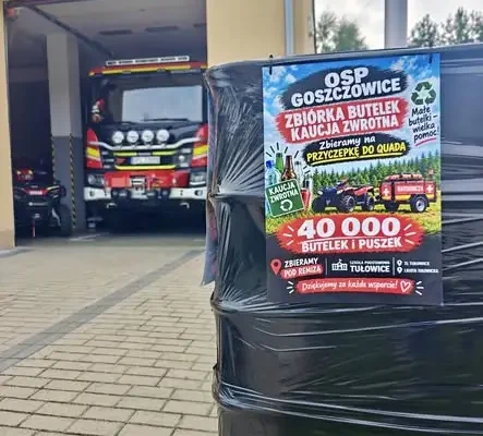 OSP Tułowice zbiera butelki i puszki na przyczepkę ratowniczą do quada
