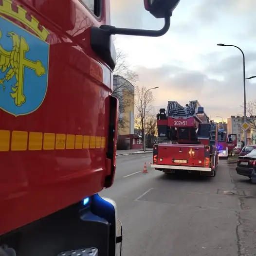 Alarm monitoringu pożarowego przy ul. Sosnkowskiego w Opolu