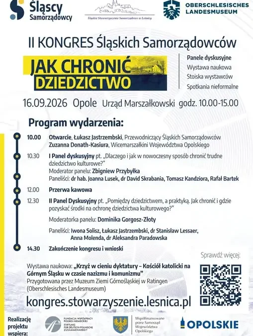 II Kongres Śląskich Samorządowców w Opolu – dziedzictwo kulturowe w centrum uwagi