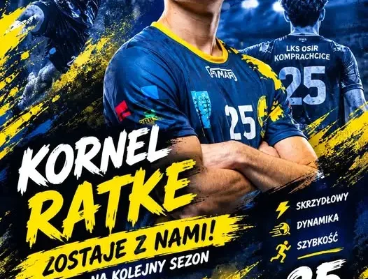 Kornel Ratke nadal w LKS OSiR Komprachcice – przed nim wyzwanie w I lidze