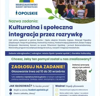 Marszałkowski Budżet Obywatelski: dwa projekty z gminy Murow czekają na głosy