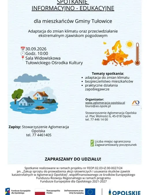 Spotkanie informacyjno-edukacyjne dla mieszkańców Gminy Tułowice
