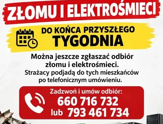 OSP Popielów nadal odbiera złom i elektrośmieci. Wystarczy zadzwonić i umówić termin