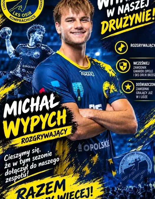 Michał Wypych wzmacnia LKS OSiR Komprachcice