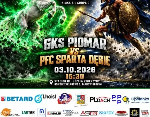 GKS Piomar Tarnów Opolski zagra z PFC Spartą Dębie. Mecz już w sobotę