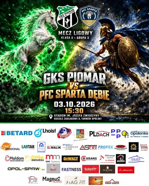 GKS Piomar Tarnów Opolski zagra z PFC Spartą Dębie. Mecz już w sobotę