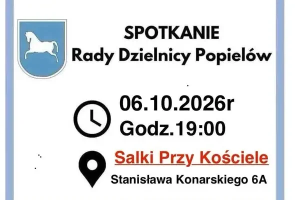 Rada Dzielnicy Popielów w Rybniku zaprasza mieszkańców na zebranie