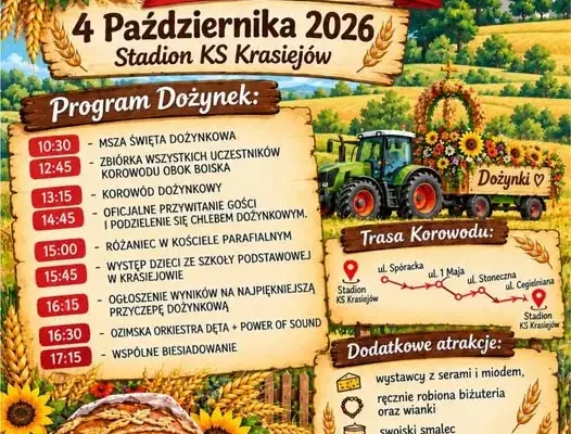 Dożynki Parafialne w Krasiejowie – święto plonów już 4 października