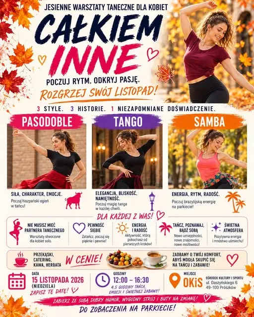 Jesienne warsztaty taneczne dla kobiet w Prószkowie – zapisy do 20 października