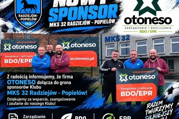 Nowy sponsor w MKS 32 Radziejów – Popielów