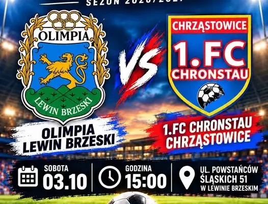 Mecz o mistrzostwo klasy A: Olimpia Lewin Brzeski zmierzy się z 1. FC Chronstau Chrząstowice