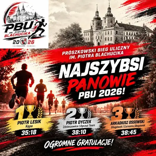Prószkowski Bieg Uliczny 2026: Piotr Lesik najszybszy na 10 km
